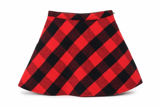 Hollister Womens Multicoloured Plaid Polyester Skater Skirt Size XS Zip