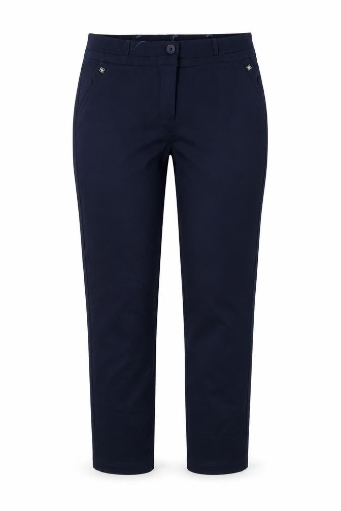 BB Womens Blue Polyester Trousers Size 30 in L27 in Regular Hook & Eye