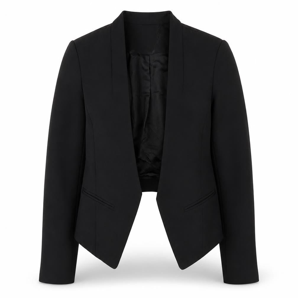Topshop Womens Black Polyester Jacket Blazer Size 6