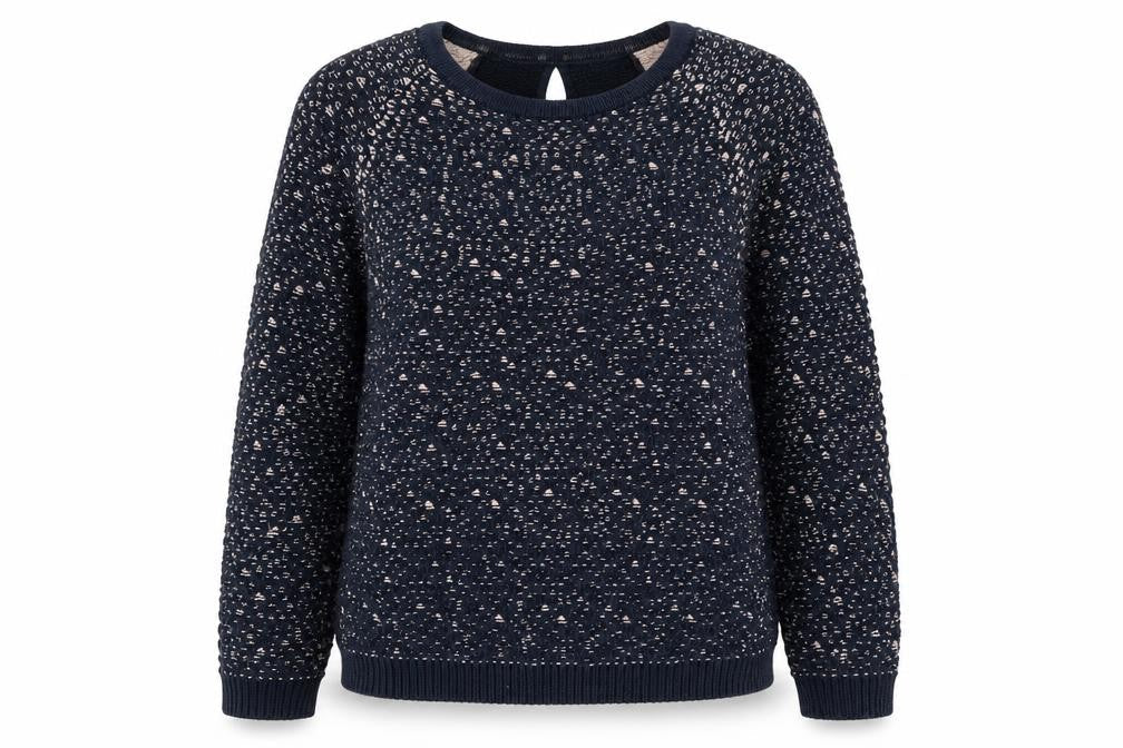 Great Plains Womens Blue Round Neck Cotton Pullover Jumper Size XS