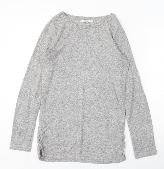 NEXT Womens Grey Round Neck Viscose Pullover Jumper Size 6
