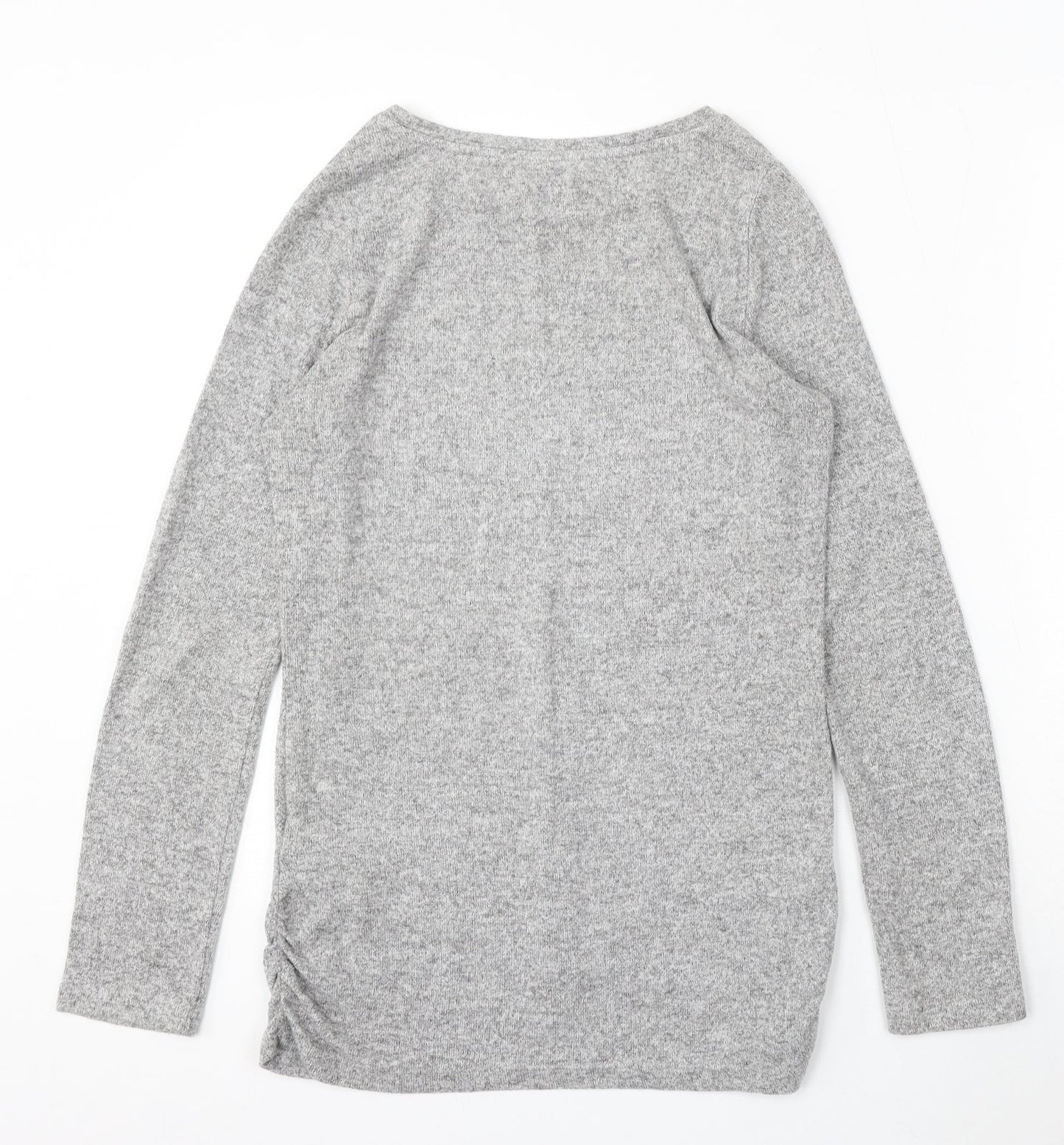 NEXT Womens Grey Round Neck Viscose Pullover Jumper Size 6