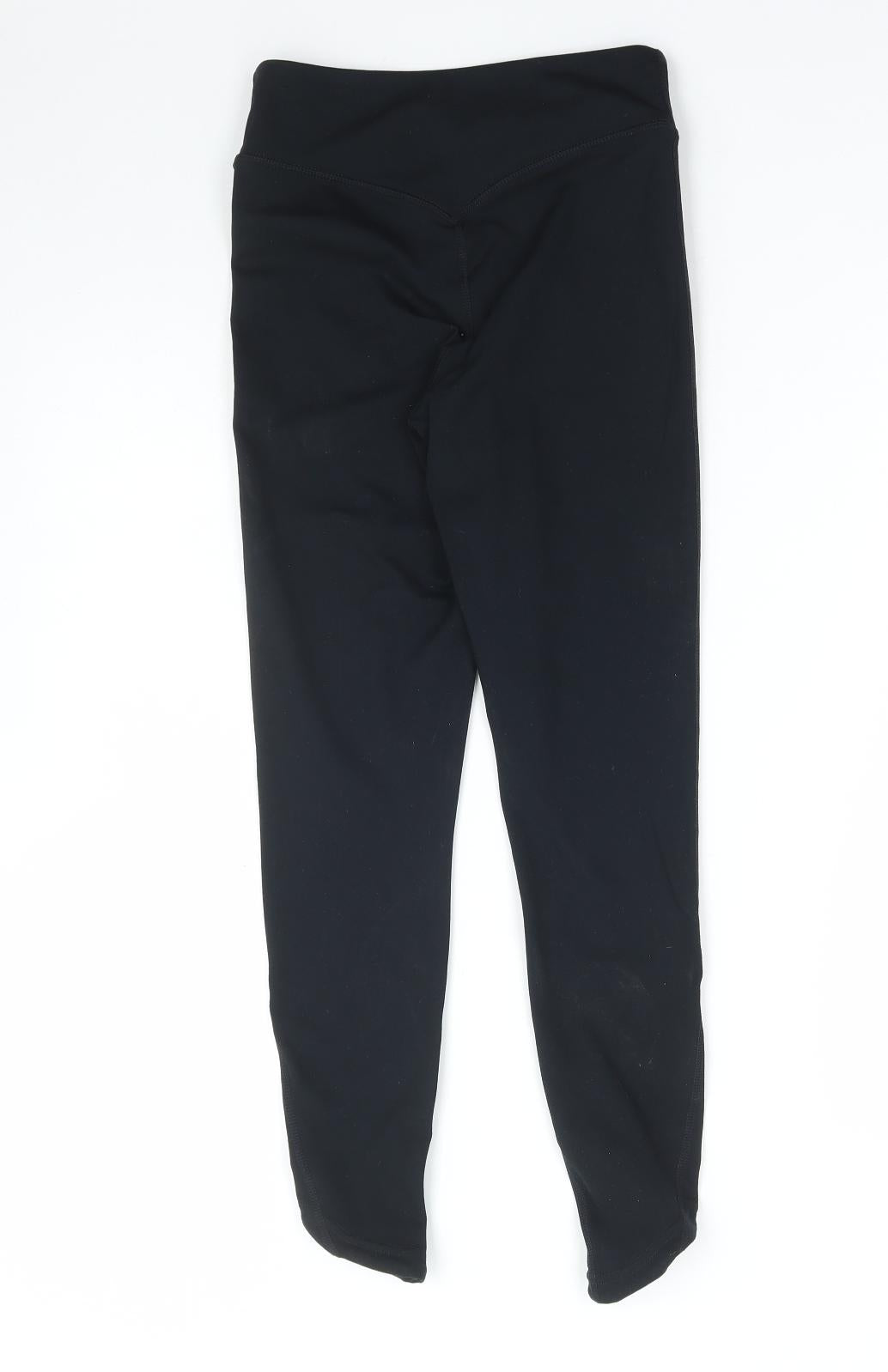 Dunnes Stores Womens Black Polyester Compression Leggings Size XS L25 in Regular Pullover