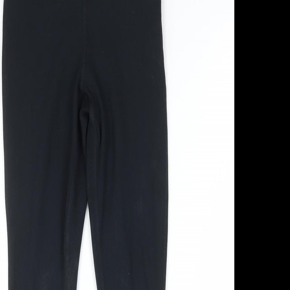 Dunnes Stores Womens Black Polyester Compression Leggings Size XS L25 in Regular Pullover