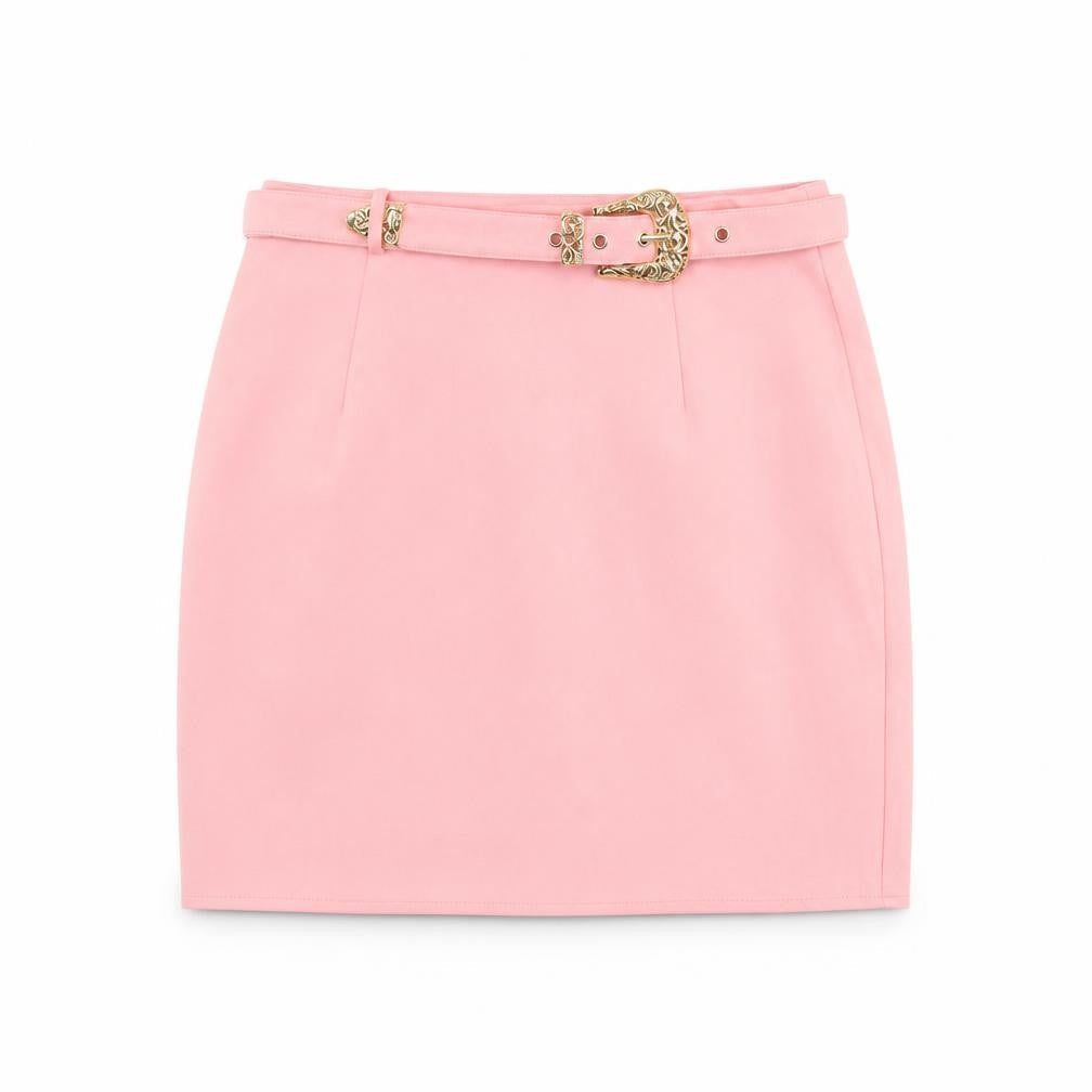 Love & Other Things Womens Pink Polyester Straight & Pencil Skirt Size S Zip - Belted