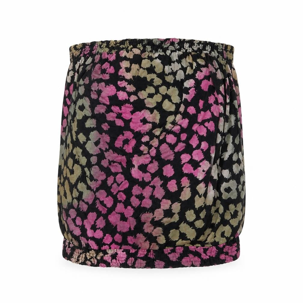 NEXT Womens Black Animal Print Viscose Basic Tank Size 12 Off the Shoulder