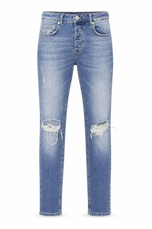Boohoo Mens Blue Polyester Skinny Jeans Size 28 in L29 in Regular Button