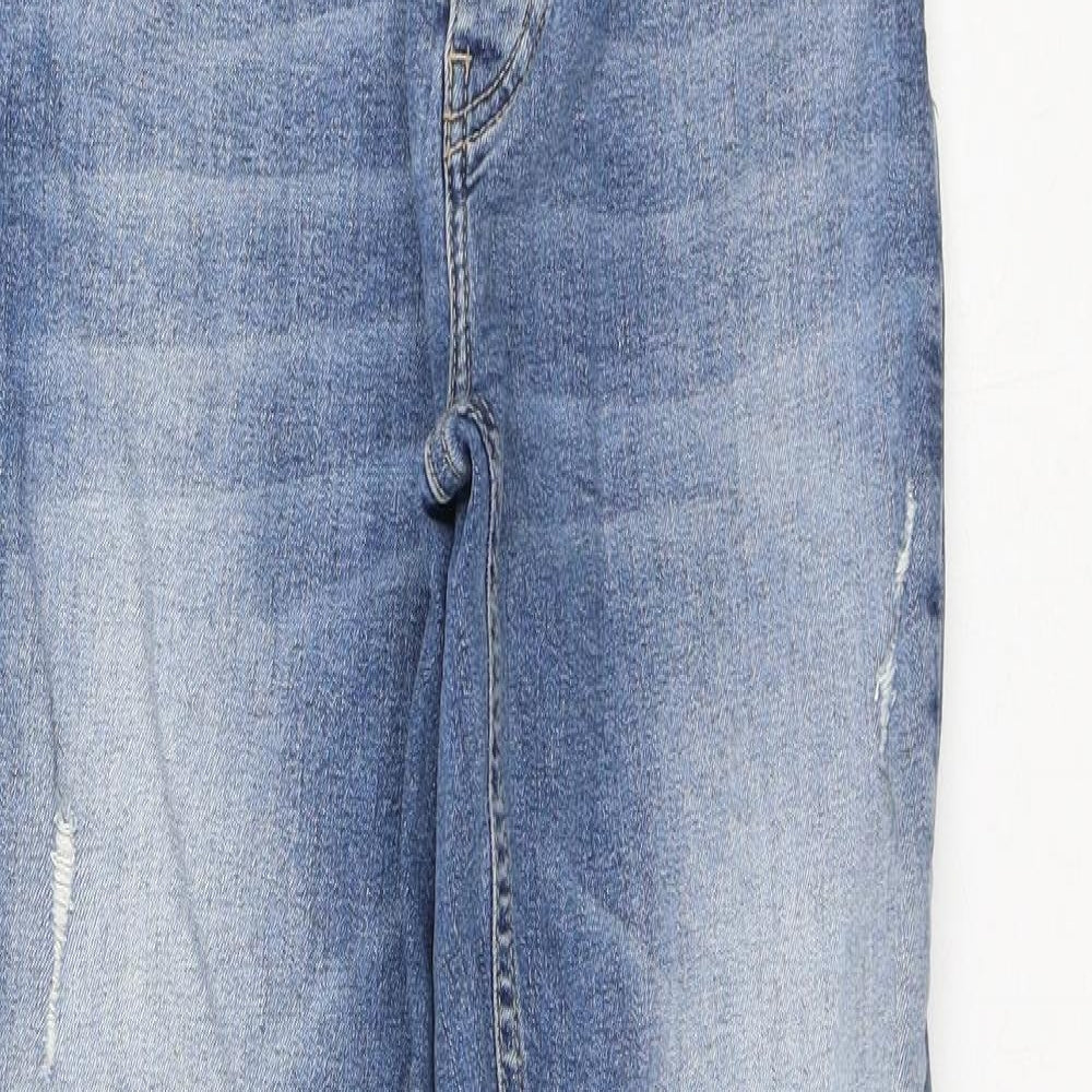 Boohoo Mens Blue Polyester Skinny Jeans Size 28 in L29 in Regular Button