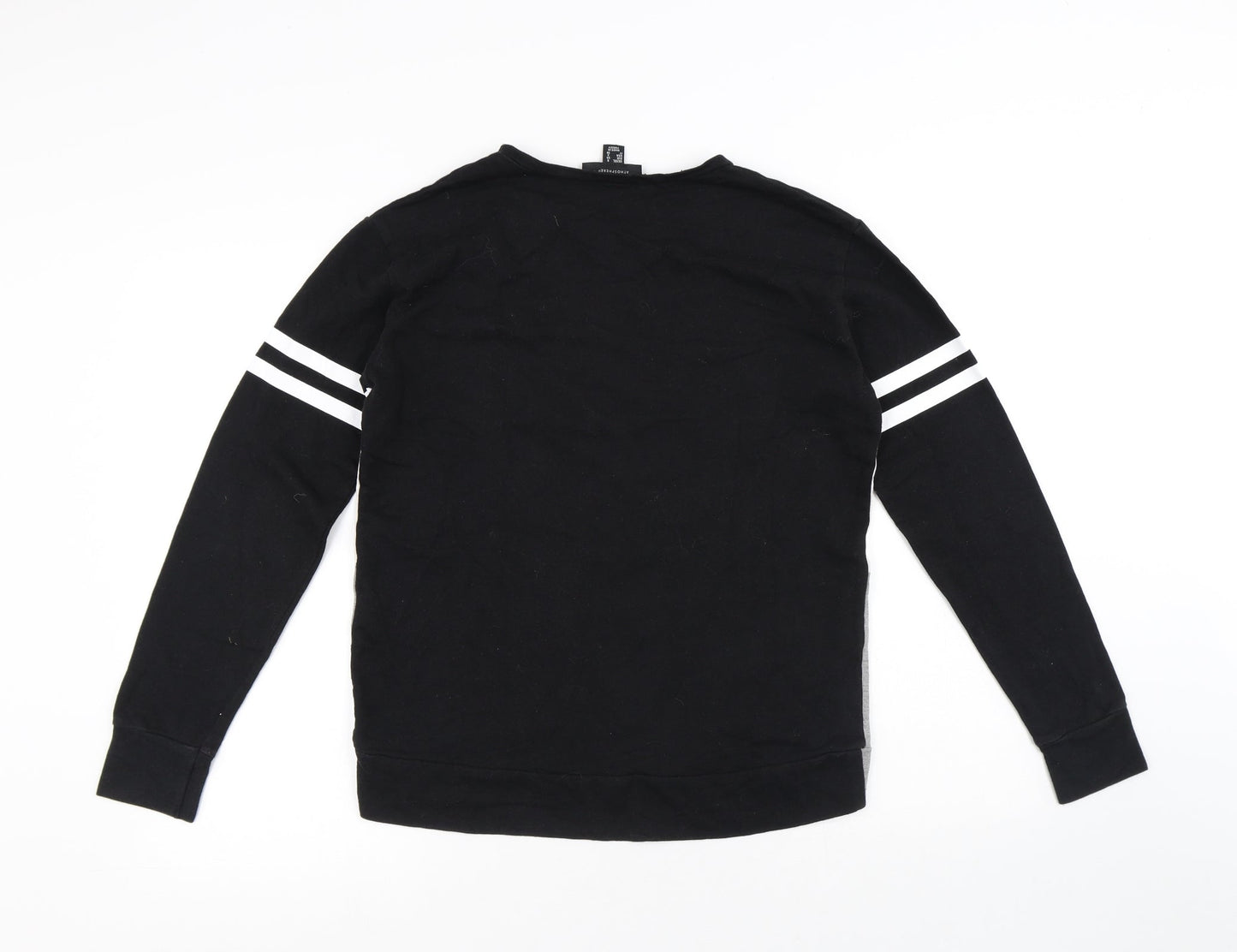 Atmosphere Womens Black Colourblock Cotton Pullover Sweatshirt Size 6 - London
