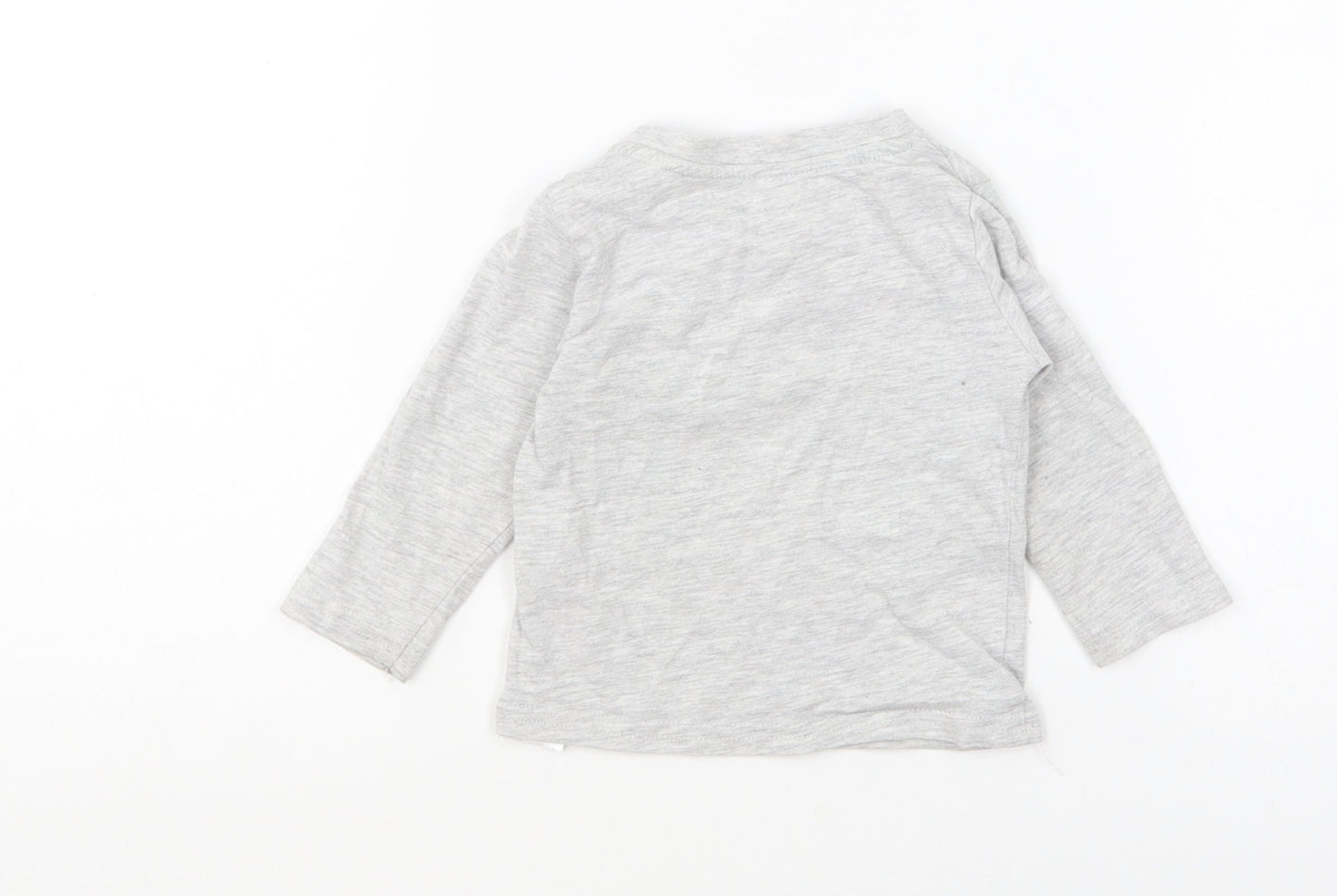 Primark Baby Grey Polyester Basic T-Shirt Size 6-9 Months Round Neck Pullover - Best Friends
