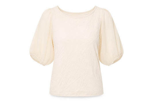 River Island Womens Beige Viscose Basic Blouse Size 10 Boat Neck