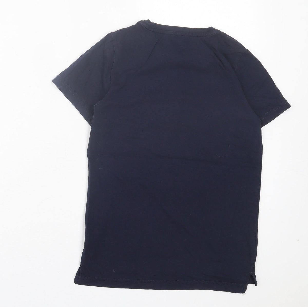 TU Boys Blue Cotton Basic T-Shirt Size 9 Years Crew Neck Pullover - Merry Rex-Mas