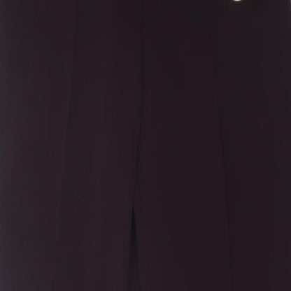 Busy Womens Purple Polyester Trousers Size 16 L30 in Regular Hook & Eye
