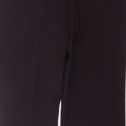 Busy Womens Purple Polyester Trousers Size 16 L30 in Regular Hook & Eye