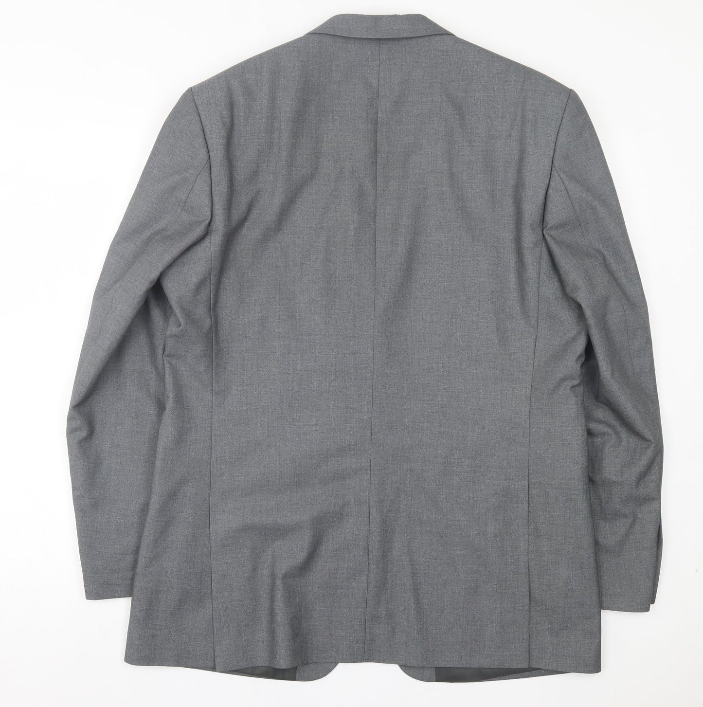 Occasions Mens Grey Polyester Jacket Suit Jacket Size 42