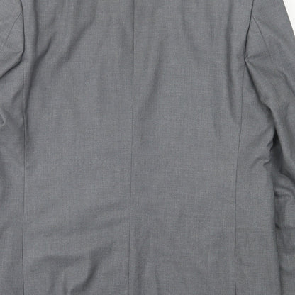 Occasions Mens Grey Polyester Jacket Suit Jacket Size 42