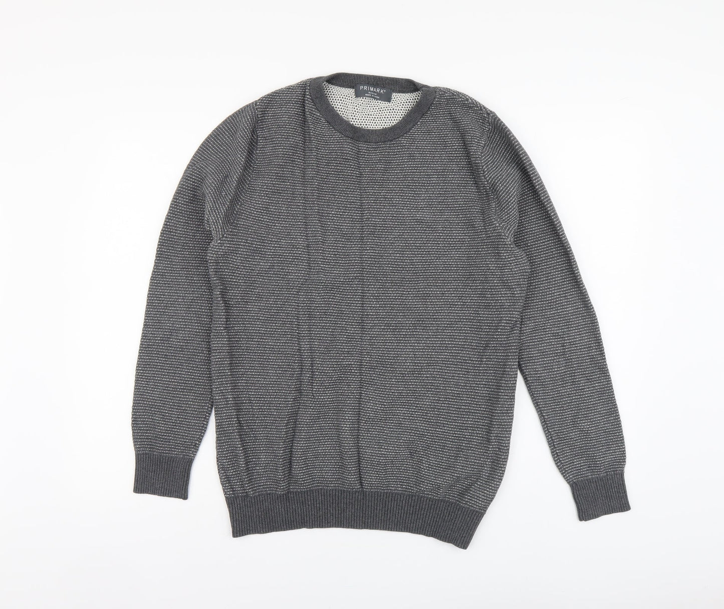 Primark Mens Grey Cotton Pullover Sweatshirt Size M