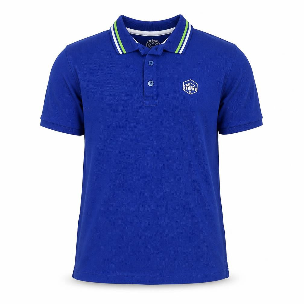 F&F Boys Blue Cotton Basic Polo Size 8-9 Years Collared Button
