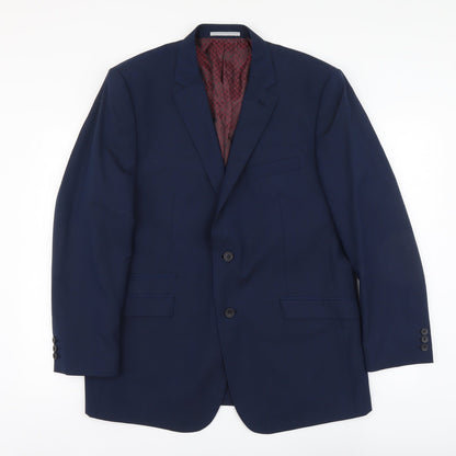 Skopes Mens Blue Wool Jacket Suit Jacket Size L