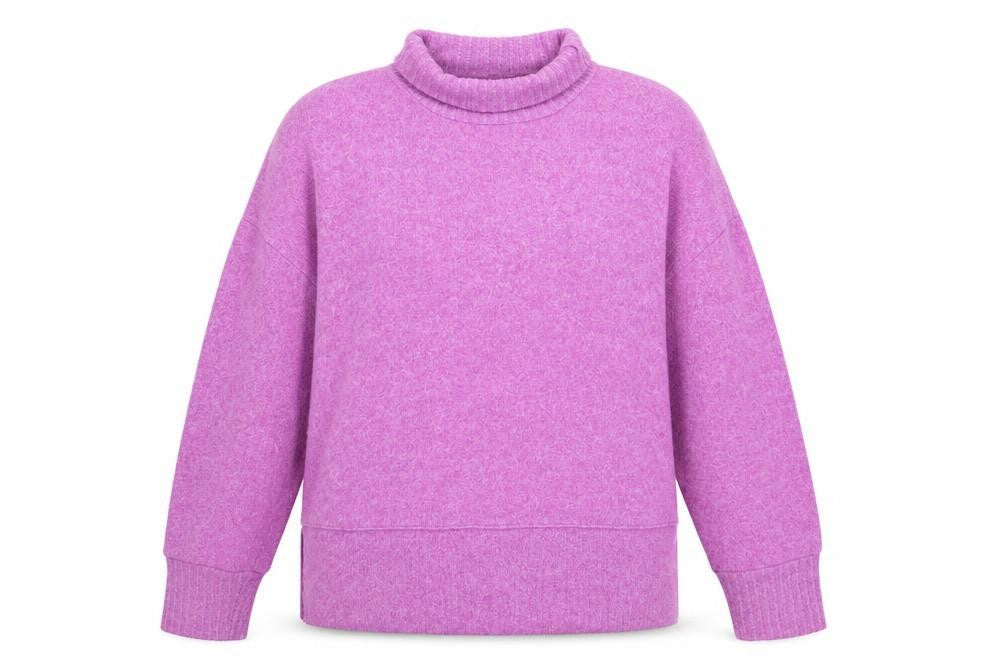 Dunnes Stores Womens Purple Roll Neck Polyester Pullover Jumper Size M
