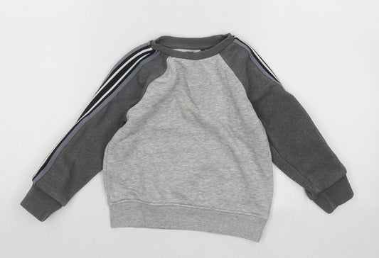 NEXT Boys Grey Cotton Pullover Sweatshirt Size 2-3 Years Pullover