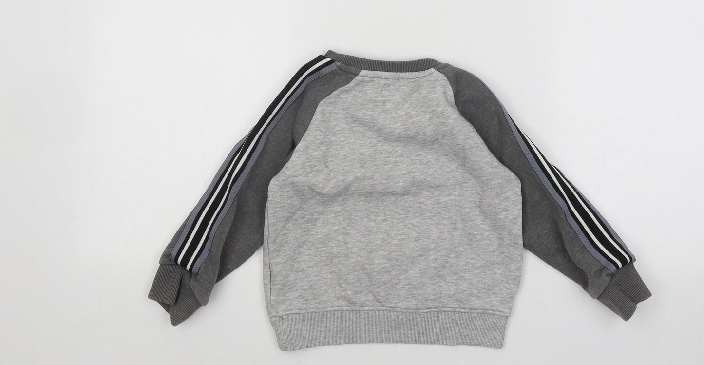 NEXT Boys Grey Cotton Pullover Sweatshirt Size 2-3 Years Pullover