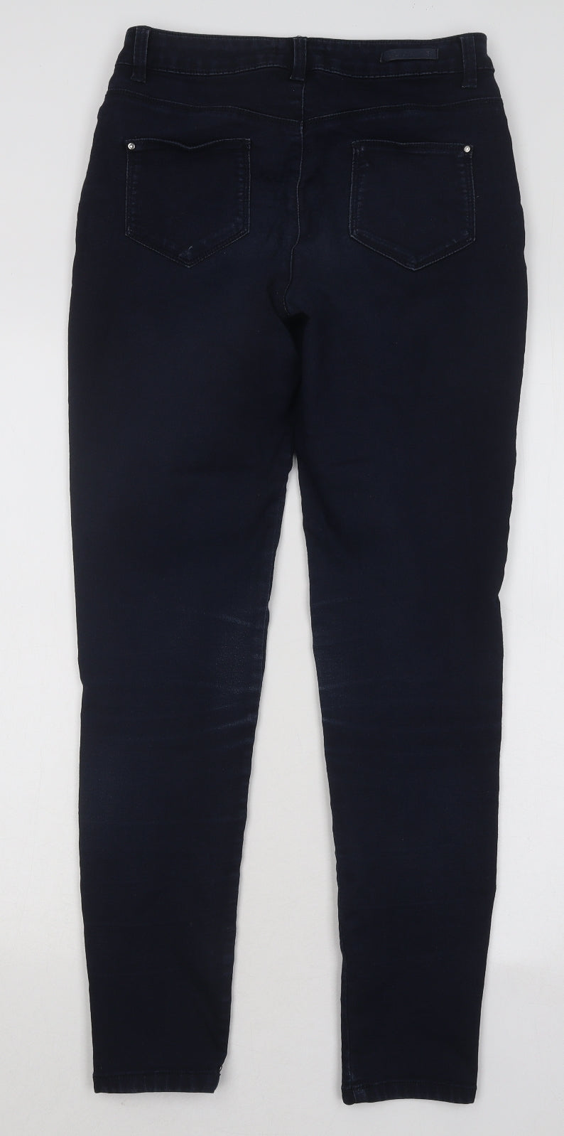 Blue 73 Womens Blue Cotton Skinny Jeans Size 10 L28 in Regular Button