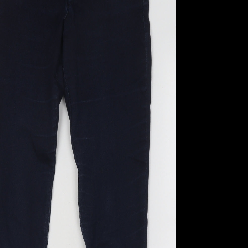 Blue 73 Womens Blue Cotton Skinny Jeans Size 10 L28 in Regular Button