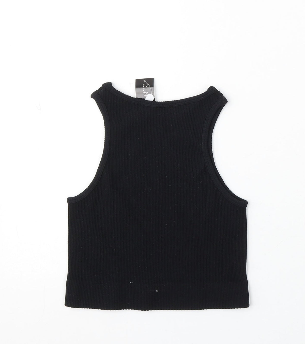 Dunnes Womens Black Polyester Cropped Tank Size XS Round Neck