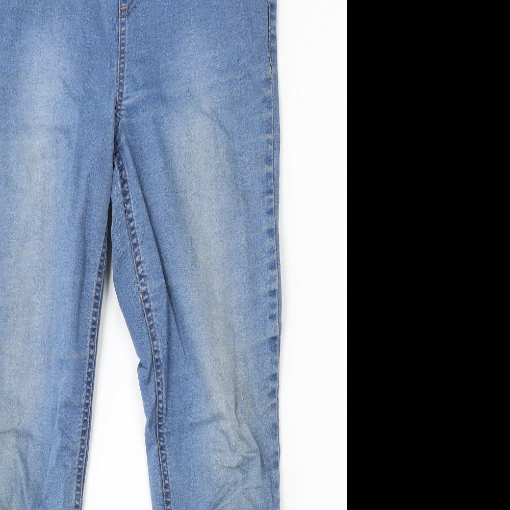 Marks and Spencer Womens Blue Cotton Skinny Jeans Size 12 L28 in Regular