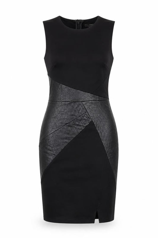 Lipsy Womens Black Polyester Bodycon Size 6 Round Neck Zip