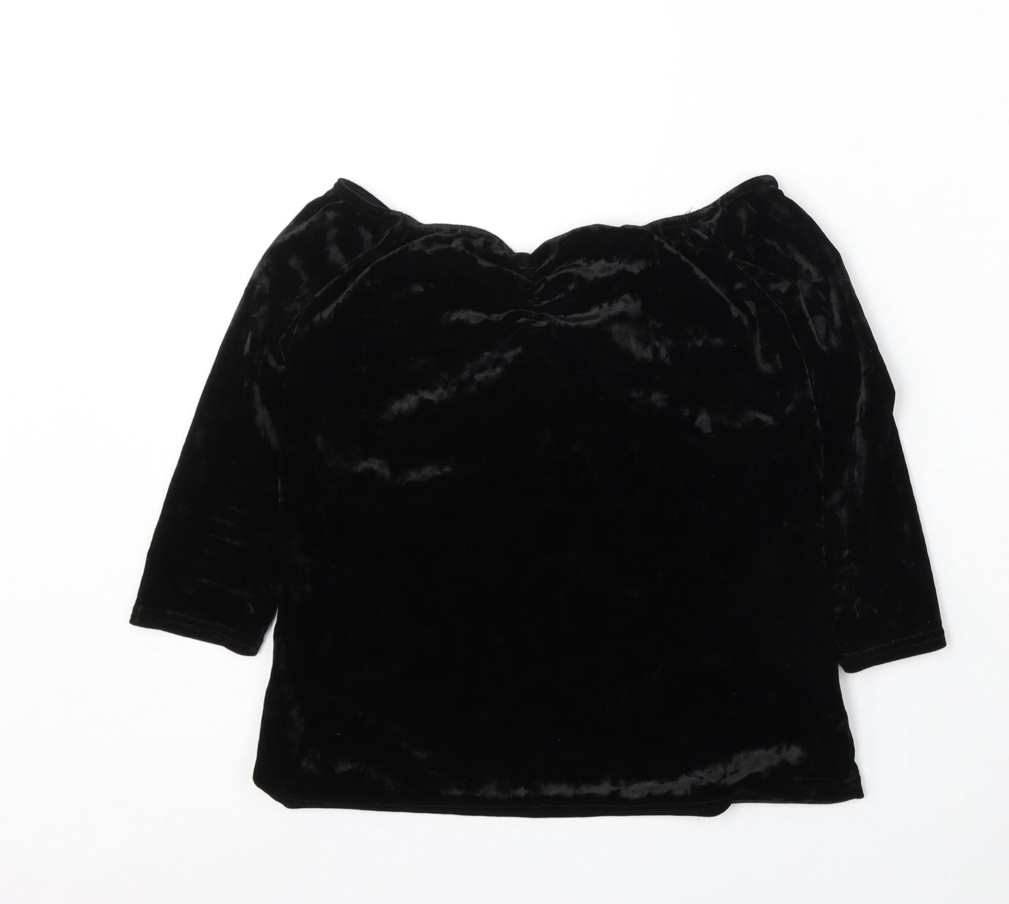 New Look Womens Black Round Neck Polyester Pullover Jumper Size 14