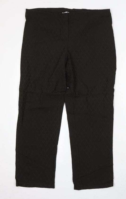 Gerard Womens Black Geometric Polyester Trousers Size 40 in L28 in Regular
