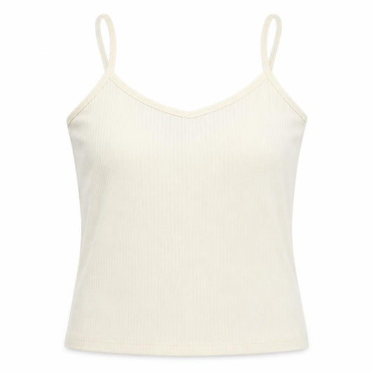 Trendy Touch Womens Ivory Cotton Camisole T-Shirt Size S Scoop Neck