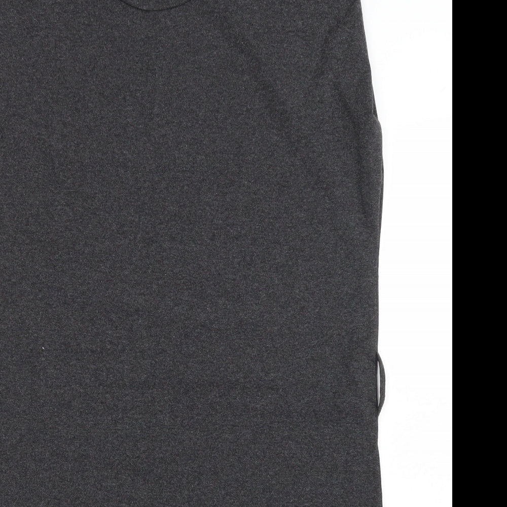 Cameo Rose Womens Grey Cotton Tank Dress Size L Round Neck
