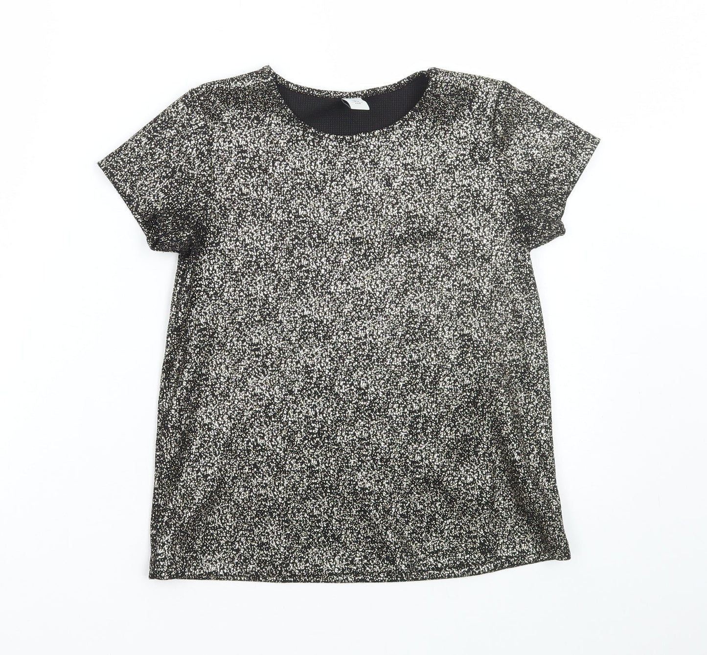 TU Girls Gold Polyester Basic T-Shirt Size 10 Years Round Neck Pullover