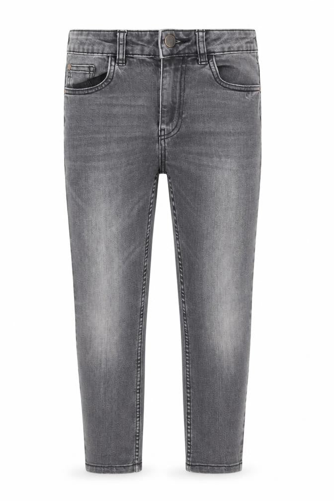 Next Boys Grey Cotton Skinny Jeans Size 9 Months Regular Button