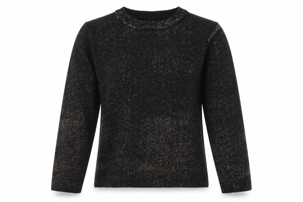 Sweewe Womens Black Round Neck Acrylic Pullover Jumper Size S