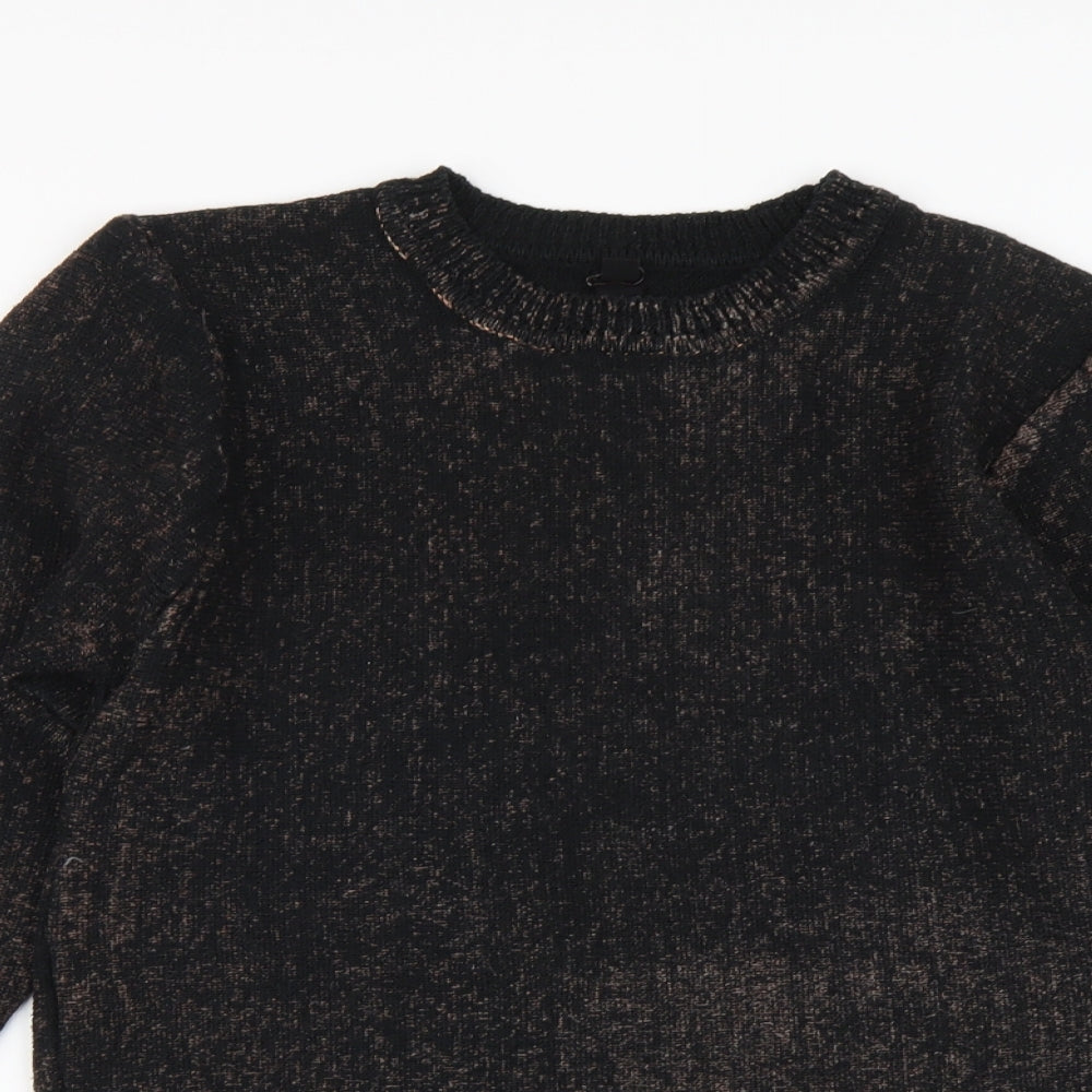 Sweewe Womens Black Round Neck Acrylic Pullover Jumper Size S