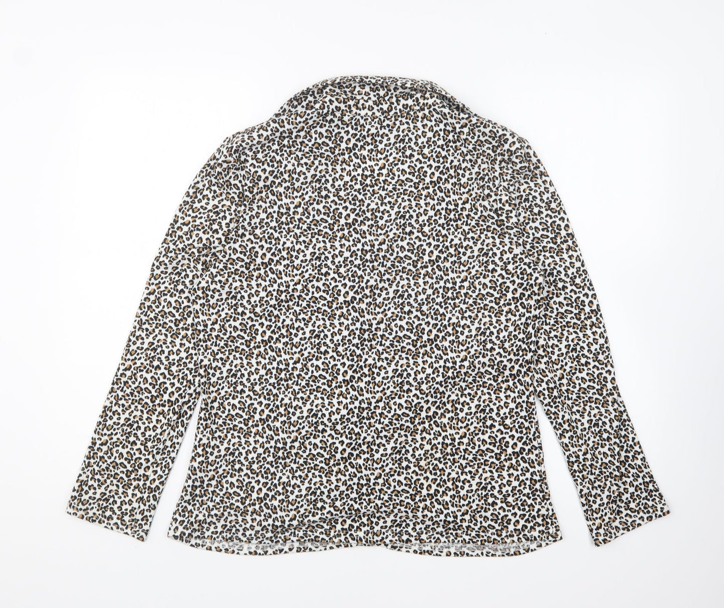 Gerard Womens Multicoloured Animal Print Polyester Basic Button-Up Size 16 Collared - Leopard Print