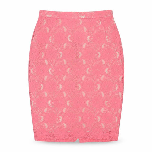 H&M Womens Pink Cotton Straight & Pencil Skirt Size 8 Zip