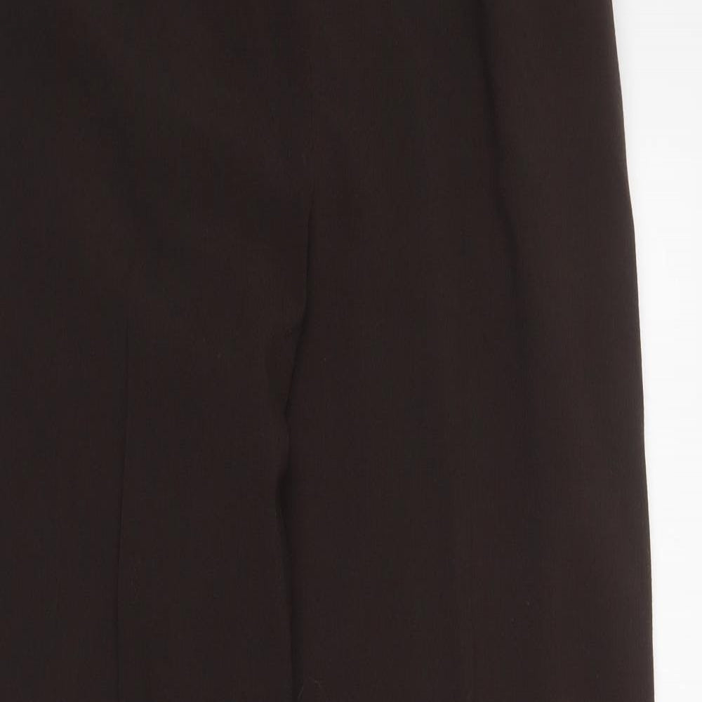 Alex & Co Womens Brown Polyester Trousers Size 12 L29 in Regular Zip