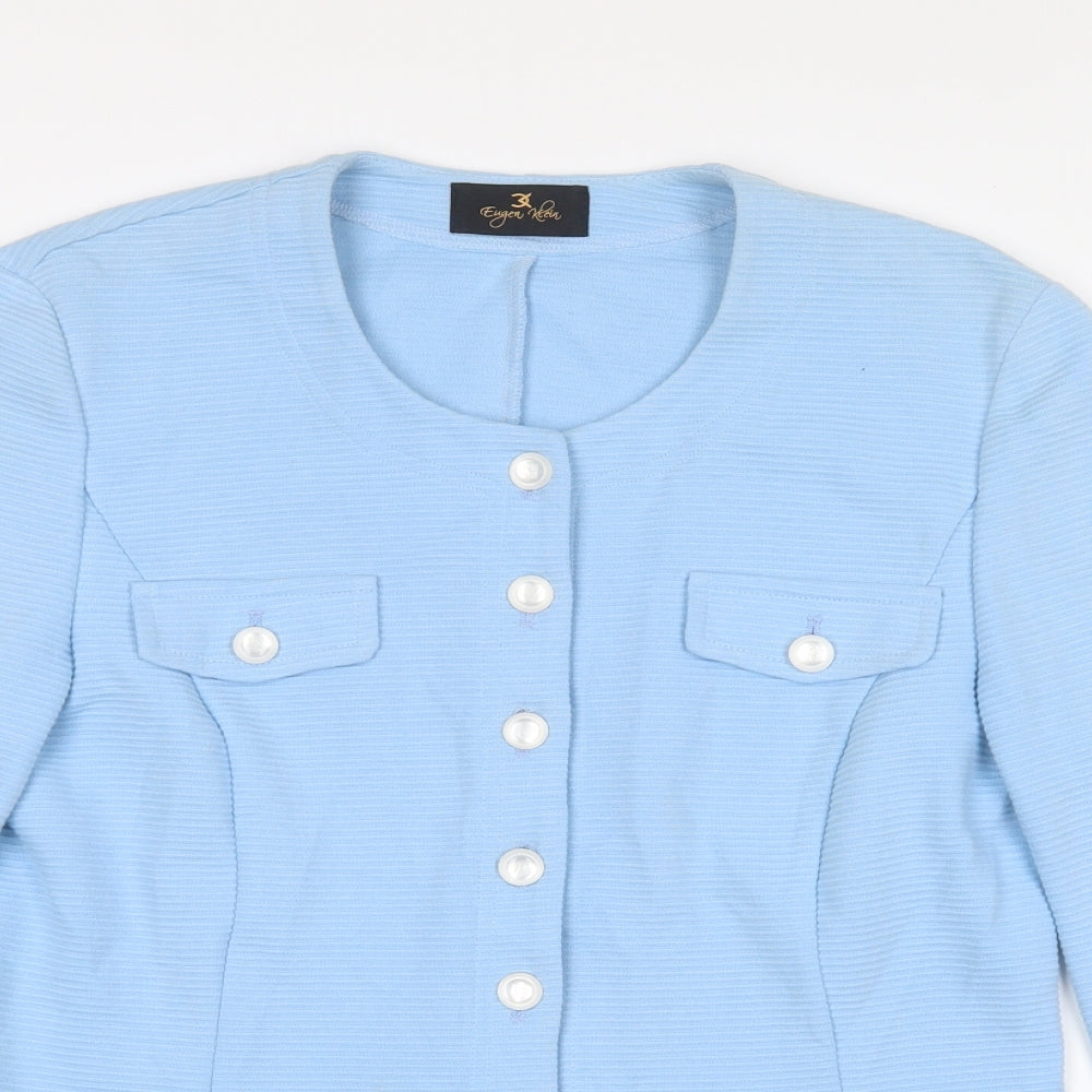 Eugenia Kim Womens Blue Jacket Size 14 Button