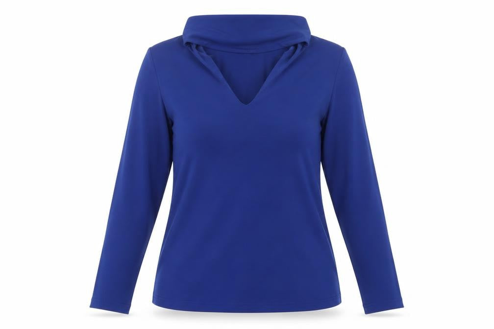 Avalon Womens Blue Polyester Basic T-Shirt Size 14 Halter