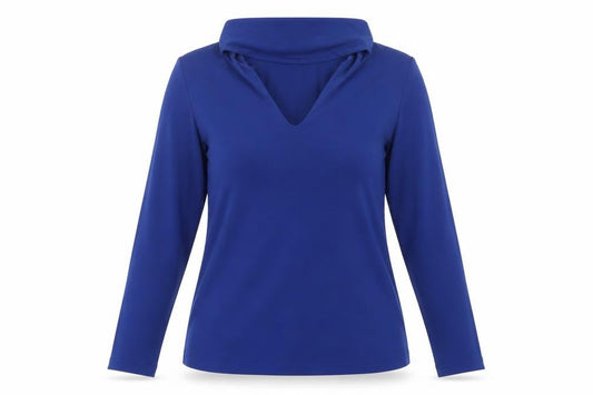 Avalon Womens Blue Polyester Basic T-Shirt Size 14 Halter
