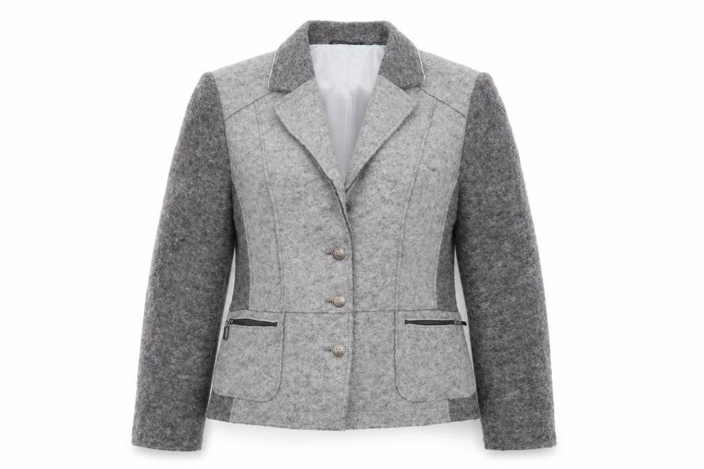 Kristen Womens Grey Jacket Size 14 Zip