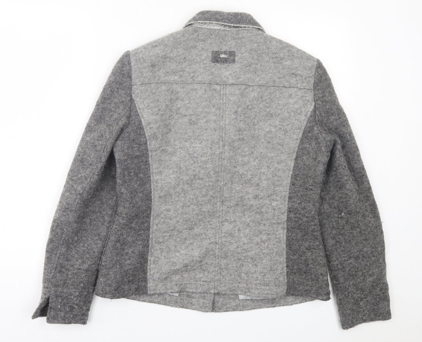 Kristen Womens Grey Jacket Size 14 Zip