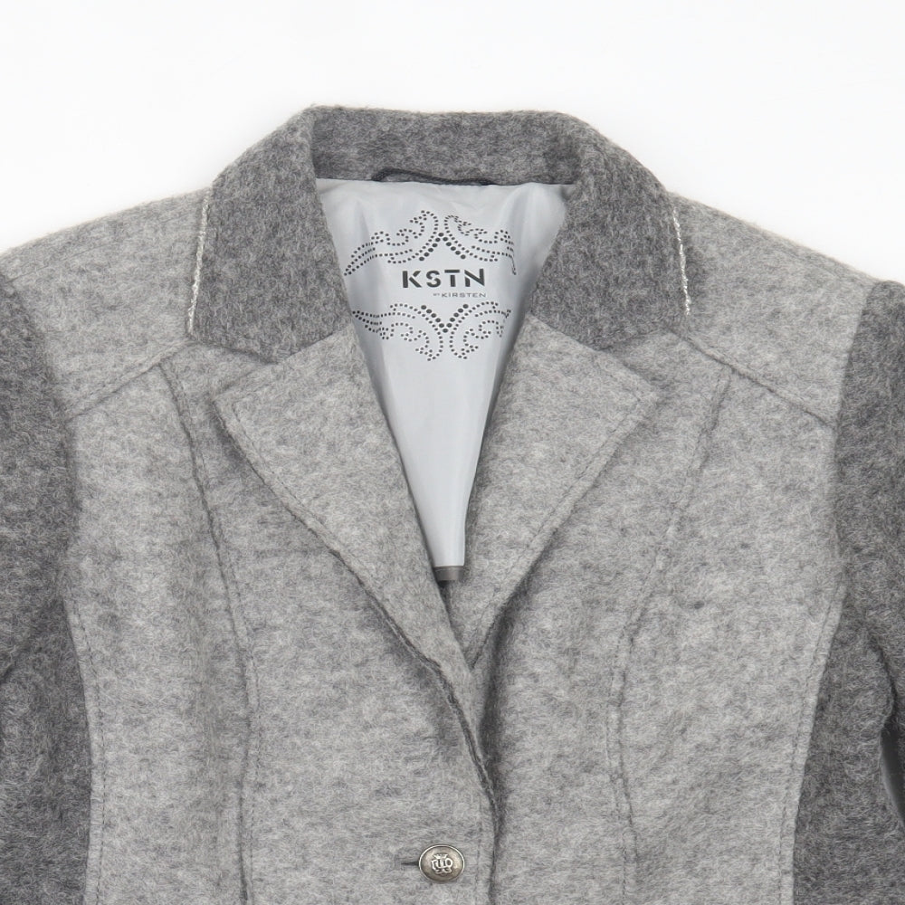 Kristen Womens Grey Jacket Size 14 Zip