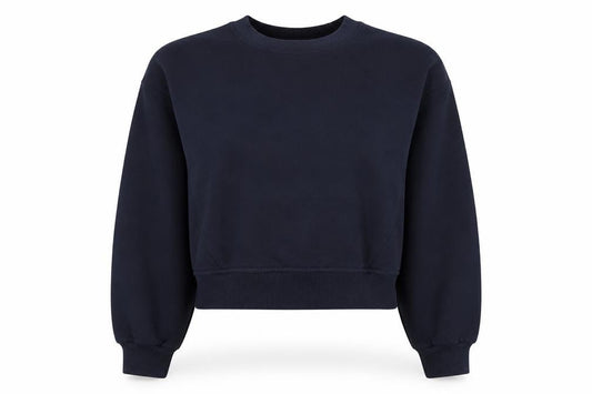 Primark Womens Blue Cotton Pullover Sweatshirt Size 6 Pullover - Cropped