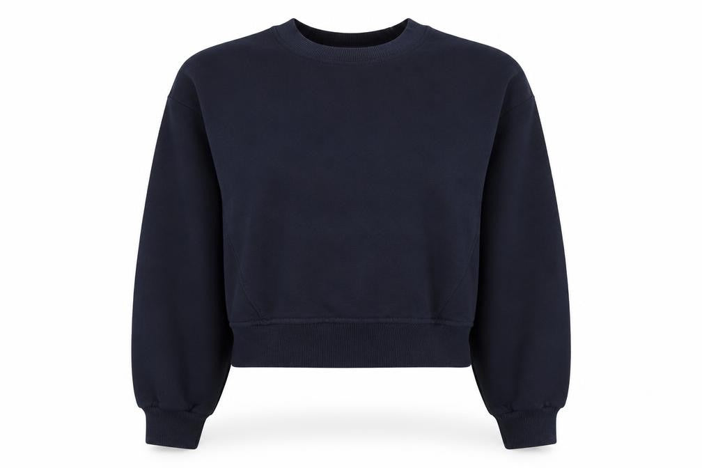 Primark Womens Blue Cotton Pullover Sweatshirt Size 6 Pullover - Cropped